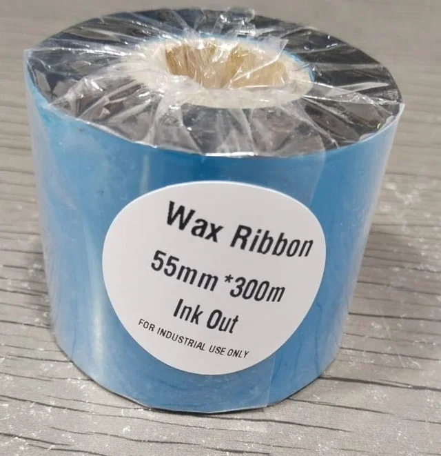 55mm x 300Mtr WAXX RIBON | Thermal Transfer Barcode Label