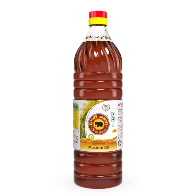 Hathi Kachi Ghani Musterd Oil Bottle (Grade-1) - 100ml