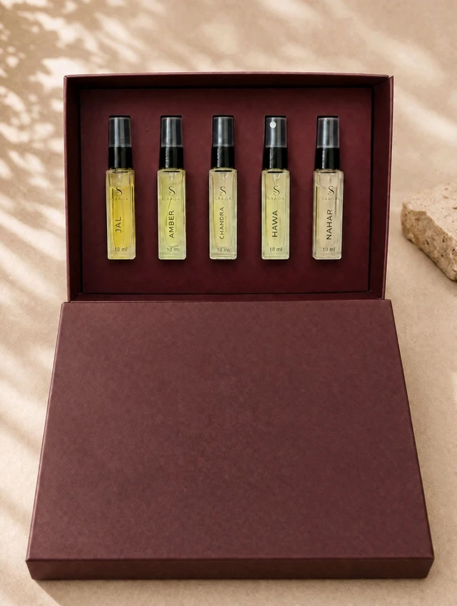 SAAGA POCKET PERFUME 10 ML EACH BOTTLE*GIFT PACK*