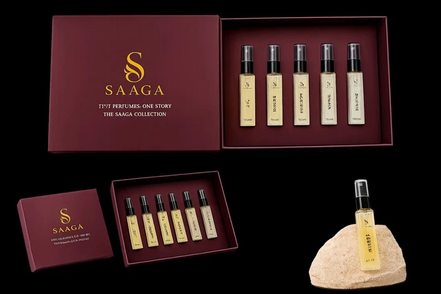 SAAGA POCKET PERFUME 10 ML EACH BOTTLE*GIFT PACK*