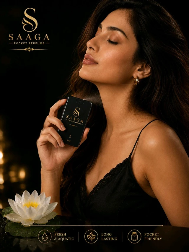 SAAGA POCKET PERFUME INSPIRED BY JAIPUR HERITAY PACK OF 5 PIECES 20 ML EACH WITH PERMIUM POTALI BAG FREE