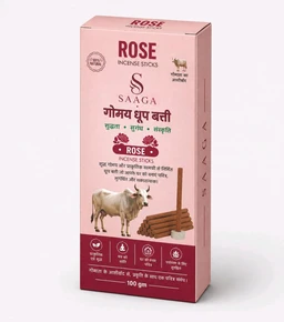 SAAGA Cow Dung Dhoop Sticks Pack Of 5 PCS 100 GM Each