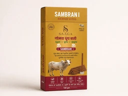 SAAGA COW DUNG DHOOP BATTI PACK OF 5 PCS 100 GM EACH PACK