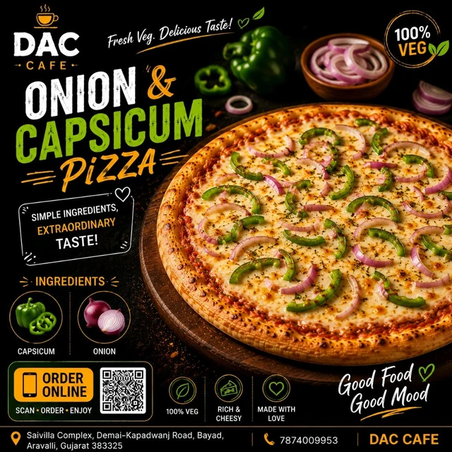 Onion & capsicum Pizza - 7inch