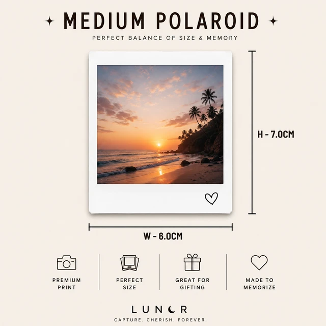 Medium Polaroid 📸✨( set of 12 )