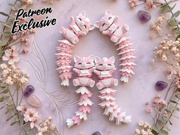 Fluffy Tail Cute Flexi Cat Keychain