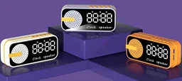 2 in 1 Premium Mini Alarm Clock and High Definition Bluetooth Speaker