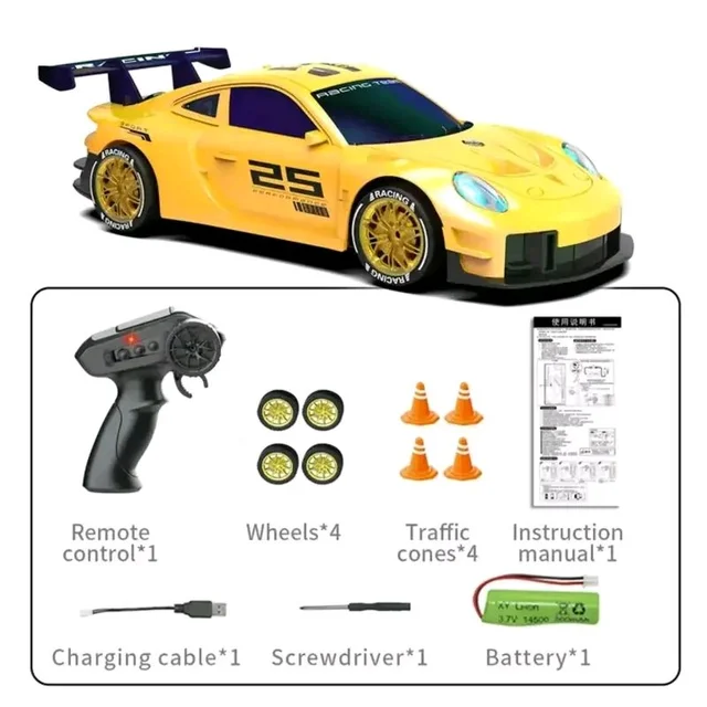 Remote control Drift Car with Led Lights and Racing Drift Tires