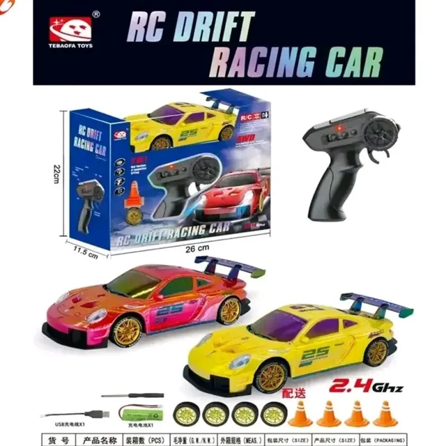 Remote control Drift Car with Led Lights and Racing Drift Tires
