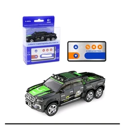 Premium Die-Cast Metal Mini 2.4GHz RC 6x6 Pickup Truck with Detachable Camper Trailer