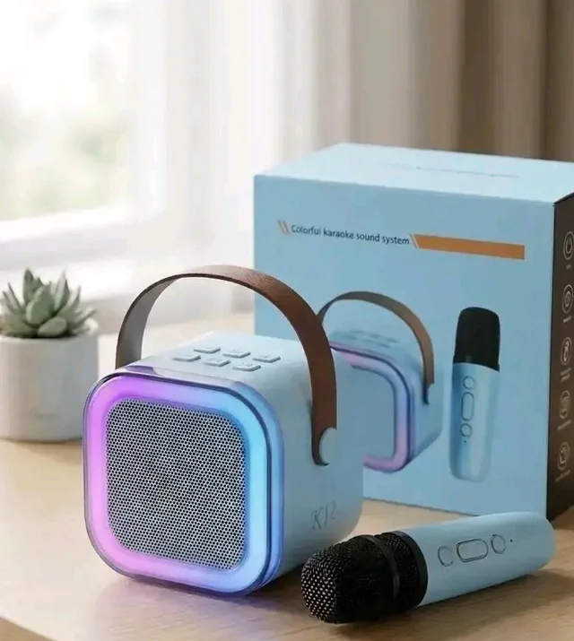 K12 Portable Bluetooth Speaker & Wireless Karaoke Microphone