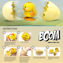 Wind-Up Surprise Egg Toy - Pop-Out Walking Animal (Pack of 1)