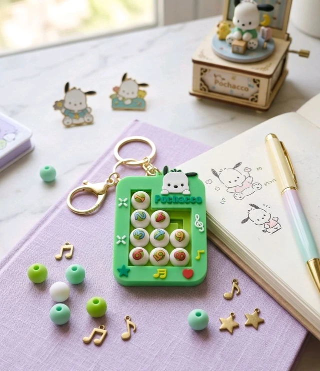 Slide Puzzle Keychains – Fun Brain Teaser Character Toys (Pack of 2)