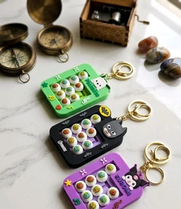 Slide Puzzle Keychains – Fun Brain Teaser Character Toys (Pack of 2)