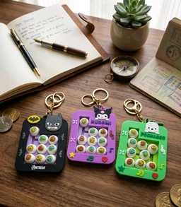 Slide Puzzle Keychains – Fun Brain Teaser Character Toys (Pack of 2)