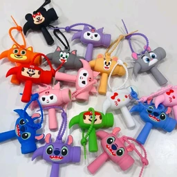 Cute Choo Choo Hammer Bag Charms (Pack of 3) - Trending Cartoon Keychains