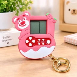 Pack Of 2- Playable Mini Tetris Game Console Keychain