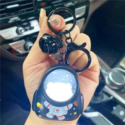 LED Light-Up Starry Sky Keychain - Pack of 2 | Cute Glowing Backpack Charm (Assorted Designs)