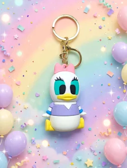 Chu-Chu Whistle Keychain - Cute Cartoon Sound Toy Keychain