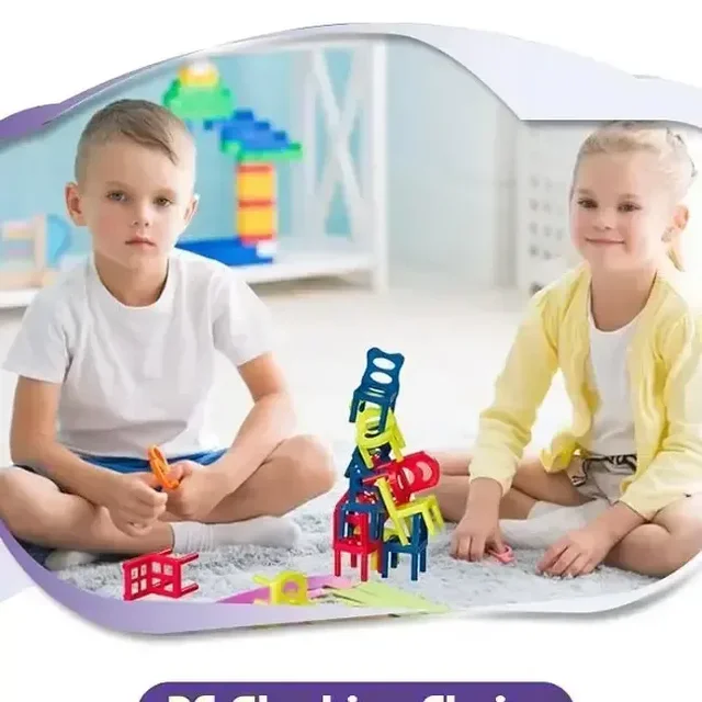 Chair Tower 36 Pieces Chair Stacking Balancing Game Of Kids