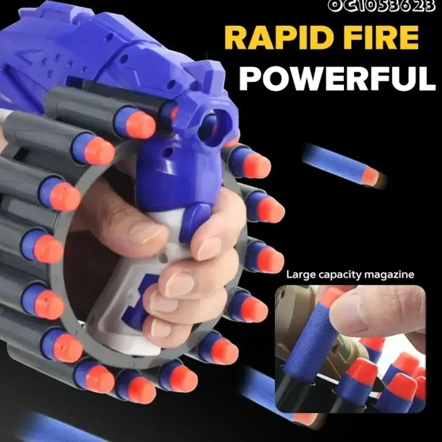 Super Shoot Soft Bullet Foam Blaster Wrist Gun , 20 Bullets Included