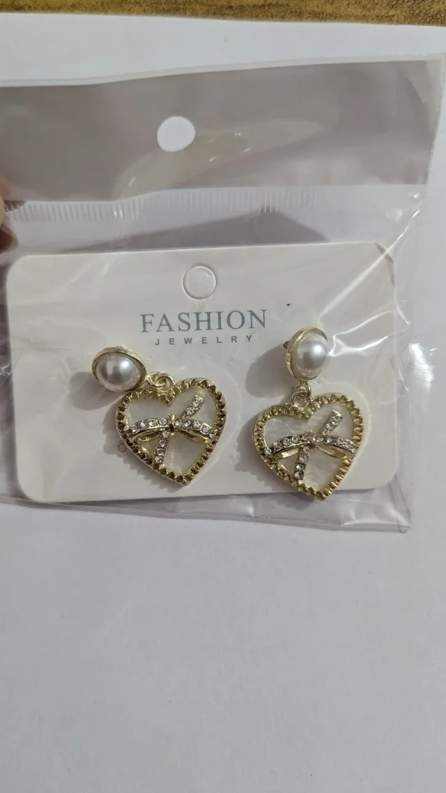 Golden Pearl Bow Elegance Earrings