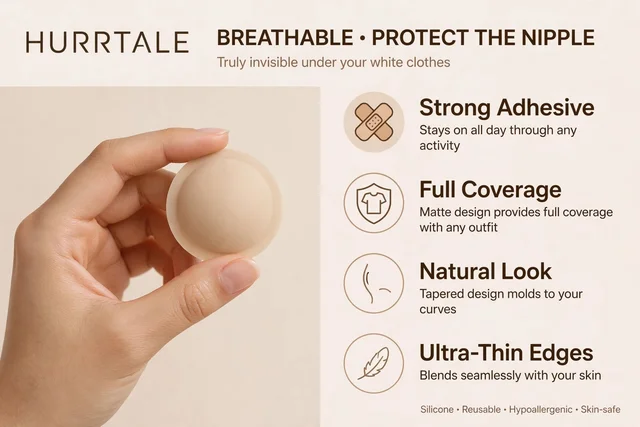 Hurrtale Silicone Nipple Covers – Nude, Round
