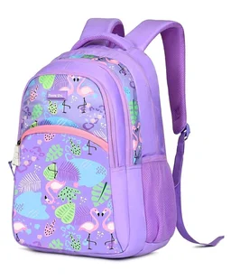 Beauty girl by Hotshot Flamingo 1658 School Bagpack (Pink/Purple/Green)