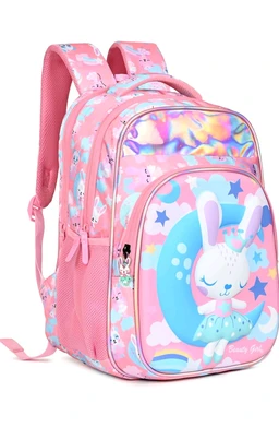 Beauty Girl By Hotshot RABBITAT 1664 FOR GIRLS 15 INCH 20 L PINK COLOUR 3D Bag