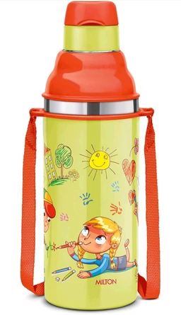 Milton Kool Stunner 400 Kids Insulated Inner Steel With Straw Sipper Bottle Sea Green