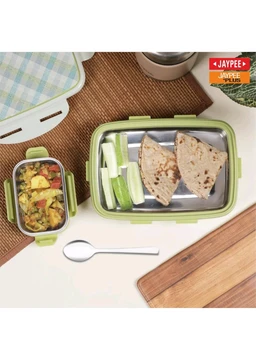 Jaypee Ecosteel Senior Insulated Inner Steel Lunch Box 550 Ml For School & Office