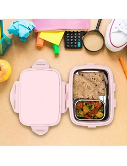 Jaypee Wavesteel Senior Lunch Box Insulated Inner Steel Textured For Office & School 550 Ml