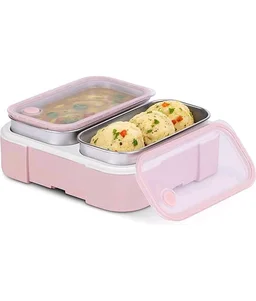 Jaypee Boxi 2 Inner Steel Lunch Box 2 Compartment ( Pink , Purple, Blue)