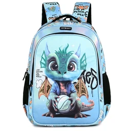 Hotshot Dragon 1826 School Bagpack For Kids 18 Inch 32 ltr Water Resistant Fabric Dino Character