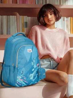Genie Sea Bloom Bag For Girl 19 Inch 36 Ltr For School College & Office