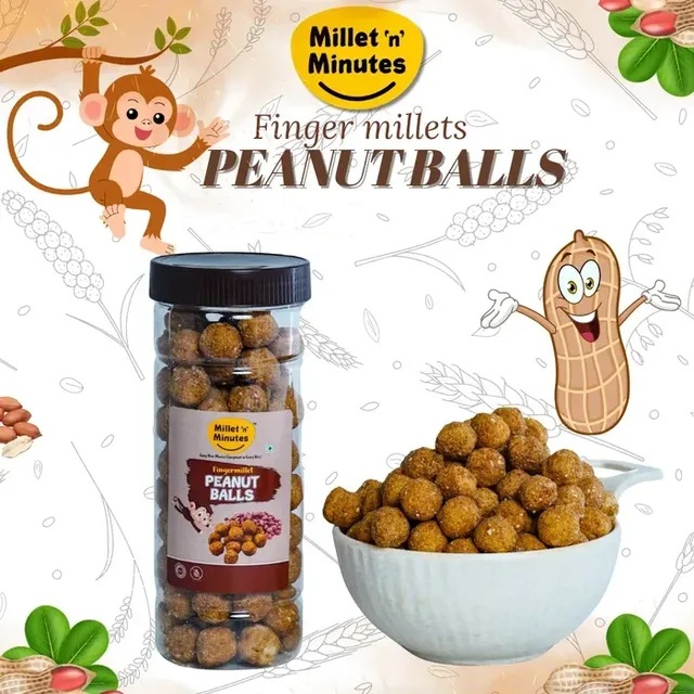 Finger Millet Peanut Balls/ராகி நிலக்கடலை உருண்டைகள்