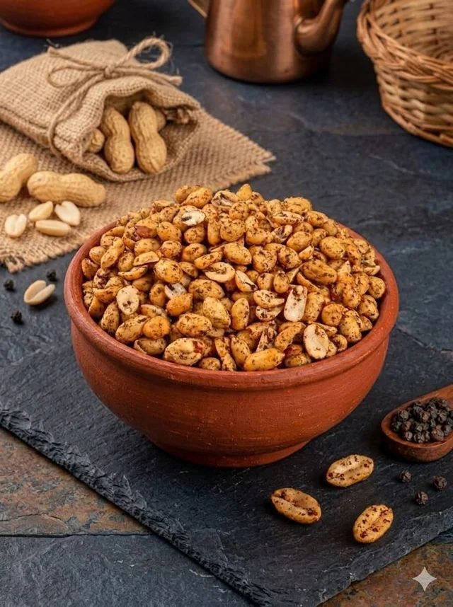 Peanut Pepper 100gms|Roasted Peanuts,Olive Oil, Pepper powder, Salt 