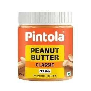 Pintola Original Classic Peanut Butter Creamy 350g - with High Protein 26g & 7.2g Fiber, Premium Roasted Nuts