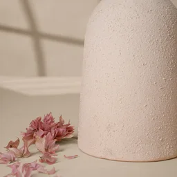 Artisan Textured Capsule Vase in Cream