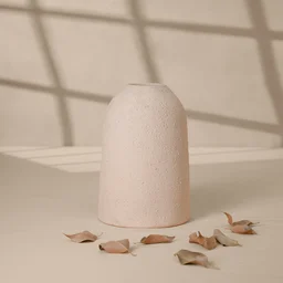 Artisan Textured Capsule Vase in Cream