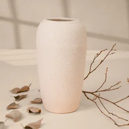 Artisan Textured Ceramic Vase in Cream