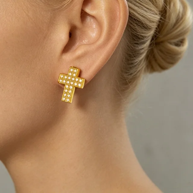 Cross Stud Earrings