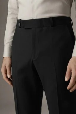 Y-Fox Black Formal Pant for Men | Ankle Length Formal Trouser | Office Wear Business Casual Pant