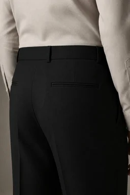 Y-Fox Black Formal Pant for Men | Ankle Length Formal Trouser | Office Wear Business Casual Pant