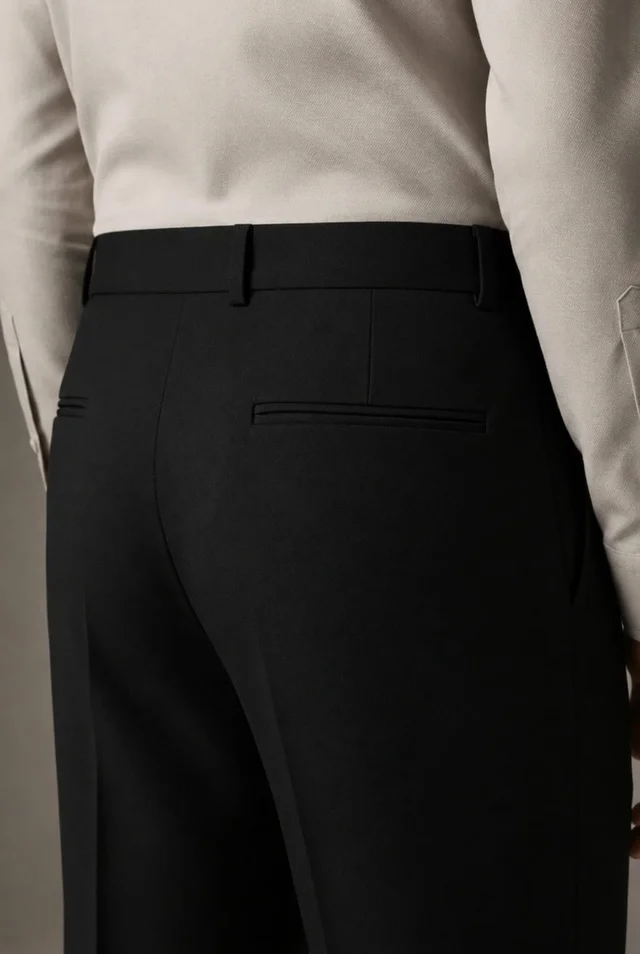 Y-Fox Black Formal Pant for Men | Ankle Length Formal Trouser | Office Wear Business Casual Pant