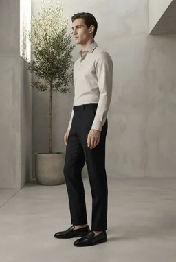 Y-Fox Black Formal Pant for Men | Ankle Length Formal Trouser | Office Wear Business Casual Pant