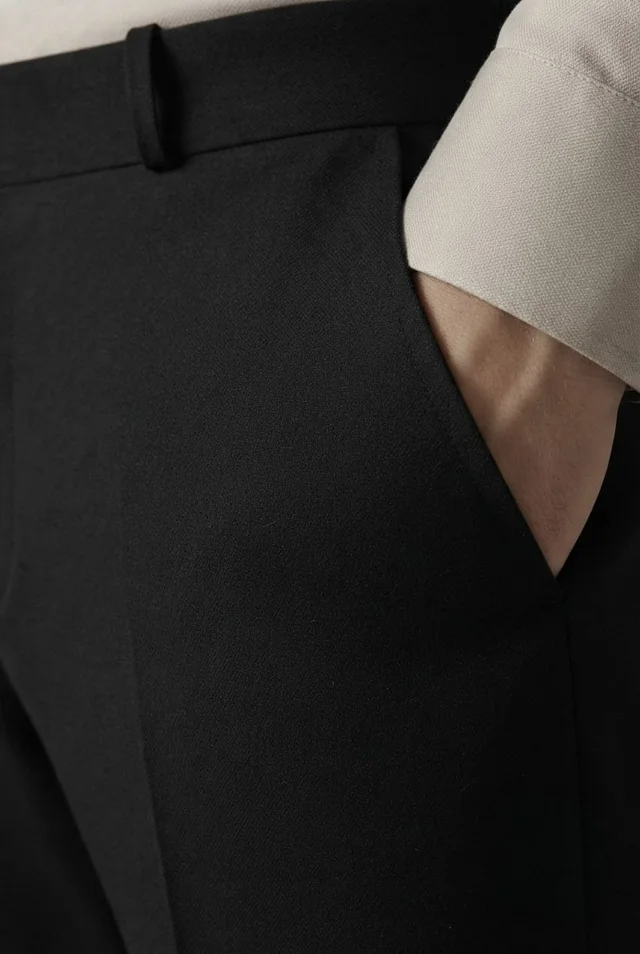 Y-Fox Black Formal Pant for Men | Ankle Length Formal Trouser | Office Wear Business Casual Pant