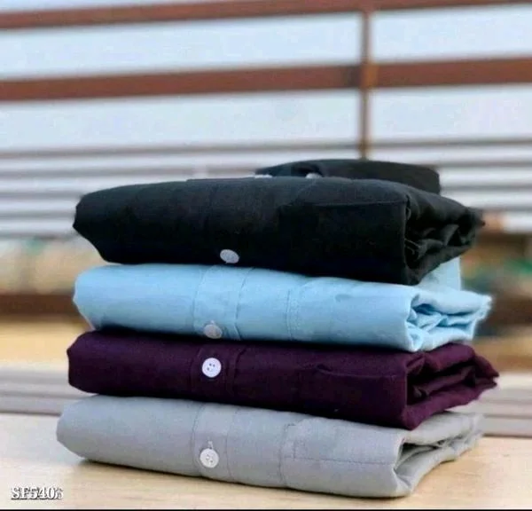 Plain Formal Shirt For Men's - Premium Collection - L