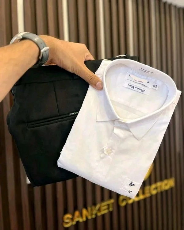 Men's Formal Shirt Pant Combo - L