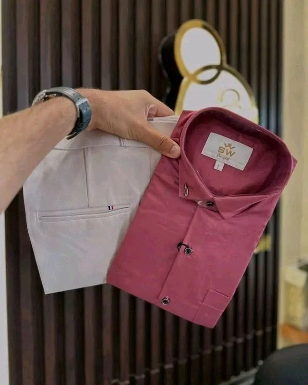 Men's Formal Shirt Pant Combo - L